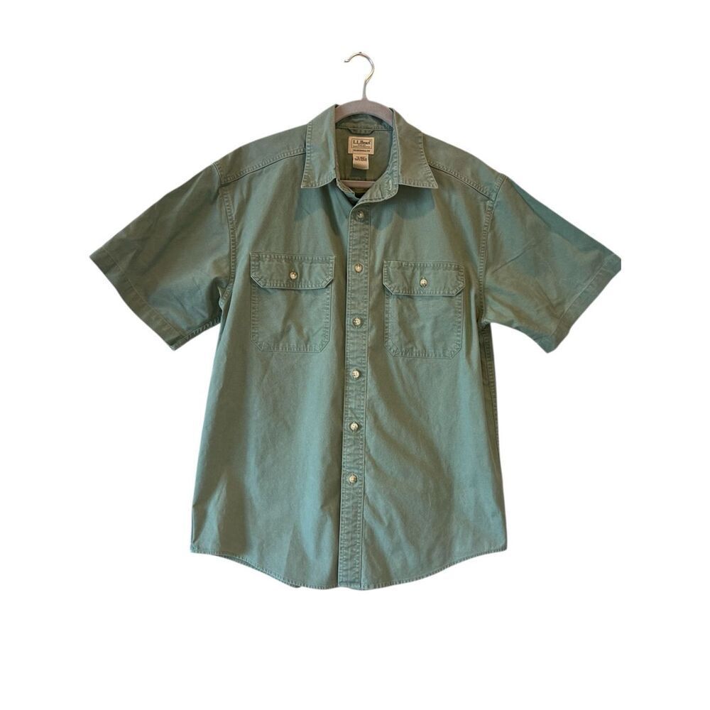 LL Bean Button Up Men's Short Sleeve Shirt w/ Pockets XL